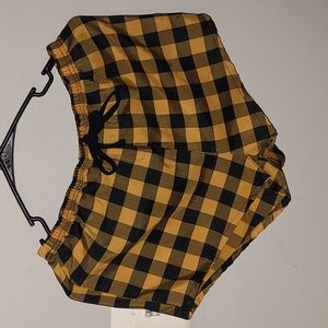 Orange and black shorts